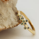 Sparkling sapphires bubble ring