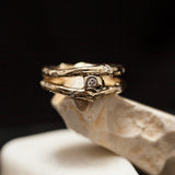2 branch ring with a meteorite