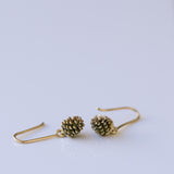 Small 14k pinecone earrings