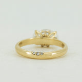 Hidden Detailes Oval Lab Grown Diamond Engagement Ring