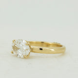 Hidden Detailes Oval Lab Grown Diamond Engagement Ring
