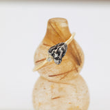 Meteorite Ring with a Diamond Accent