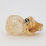 Meteorite Ring with a Diamond Accent