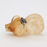 Meteorite Ring with a Diamond Accent