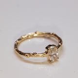 Solitaire Branch Ring with 0.40ct Oval Champagne Diamond