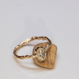 Solitaire Branch Ring with 0.40ct Oval Champagne Diamond