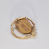 Solitaire Branch Ring with 0.40ct Oval Champagne Diamond