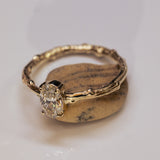 Solitaire Branch Ring with 0.40ct Oval Champagne Diamond