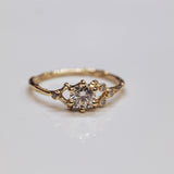 Asymmetrical Branch Ring with 0.40ct Champagne Diamond