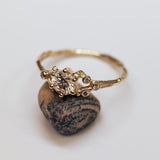 Asymmetrical Branch Ring with 0.40ct Champagne Diamond