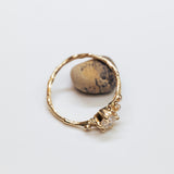 Asymmetrical Branch Ring with 0.40ct Champagne Diamond