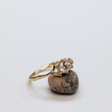 Asymmetrical Branch Ring with 0.40ct Champagne Diamond