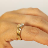 Untamed-  Tree Trunk Eye Texture with marquise Chamapgne Diamond