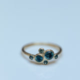 Bubble Cluster Ring with Parti Sapphires