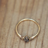 Symmetrical Cluster Ring with Meteorite and Diamonds