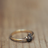 Symmetrical Cluster Ring with Meteorite and Diamonds