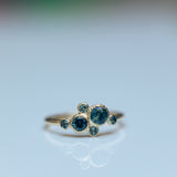 Bubble Cluster Ring with Parti Sapphires