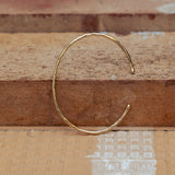 Raw Textured Open Solid Gold Bangle
