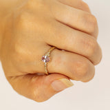 Asymmetric Branch Ring with Oval Pink Sapphire