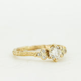 Symmetric Light Champagne Diaomonds Branch Ring
