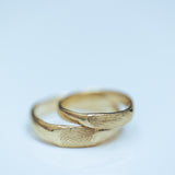 Chubby and Gentle Smooth Raw Fingerprint Ring Set