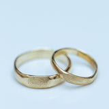 Chubby and Gentle Smooth Raw Fingerprint Ring Set