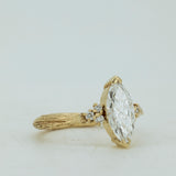 Symmetric Branch Cluster with Marquise Cut Lab Grown Diamond