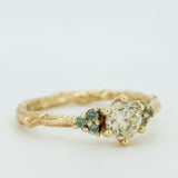 Symmetric Branch Cluster with Champagne Diamond and Parti Sapphires