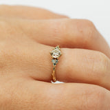 Symmetric Branch Cluster with Champagne Diamond and Parti Sapphires