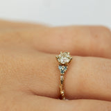 Symmetric Branch Cluster with Champagne Diamond and Parti Sapphires