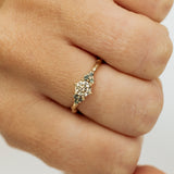 Symmetric Branch Cluster with Champagne Diamond and Parti Sapphires