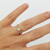 Asymmetric Spreading Branch Engagement Ring