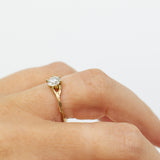Asymmetric Spreading Branch Engagement Ring