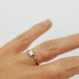 Asymmetric Spreading Branch Engagement Ring
