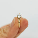 Asymmetric Spreading Branch Engagement Ring