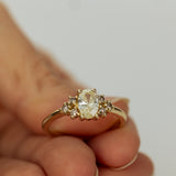 Large Symmetrical Oval Diamond Cluster Ring