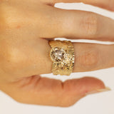 Untamed- Bark Texture with Champagne Diamond
