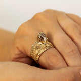 Untamed- Bark Texture with Champagne Diamond