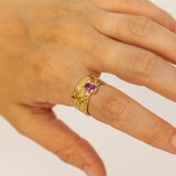 Untamed- Roots Texture with Pink Sapphire