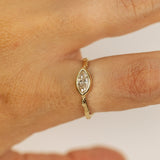 Marquise Champagne Diamond Branch Ring
