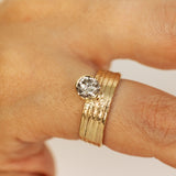 Untamed- Stripes Texture with Champagne Diamond