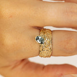 Untamed- Soil Texture with Oval Sapphire