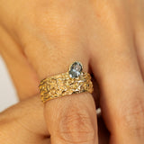 Untamed- Soil Texture with Oval Sapphire