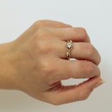 Serpentine Branch ring with Round and Marquise Diamonds