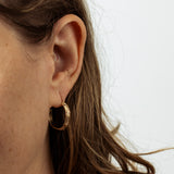 Tree Trunk Gold Hoops