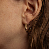 Tree Trunk Gold Hoops
