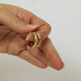 Tree Trunk Gold Hoops