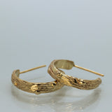 Tree Trunk Gold Hoops