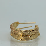 Tree Trunk Gold Hoops