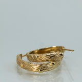 Tree Trunk Gold Hoops